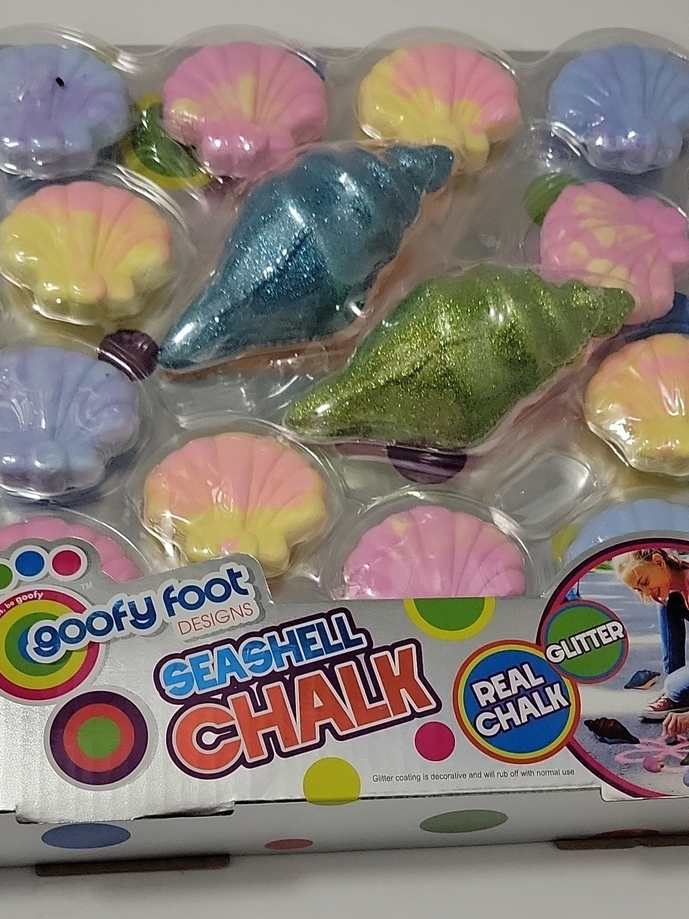 Goofy Foot Designs Seashell Chalk Set - Pastel Assorted Colors